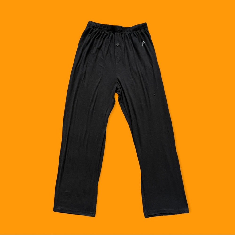 HEAD Sleepwear Pants Pajama Stretch Soft Spandex Blend Black Men Size Large